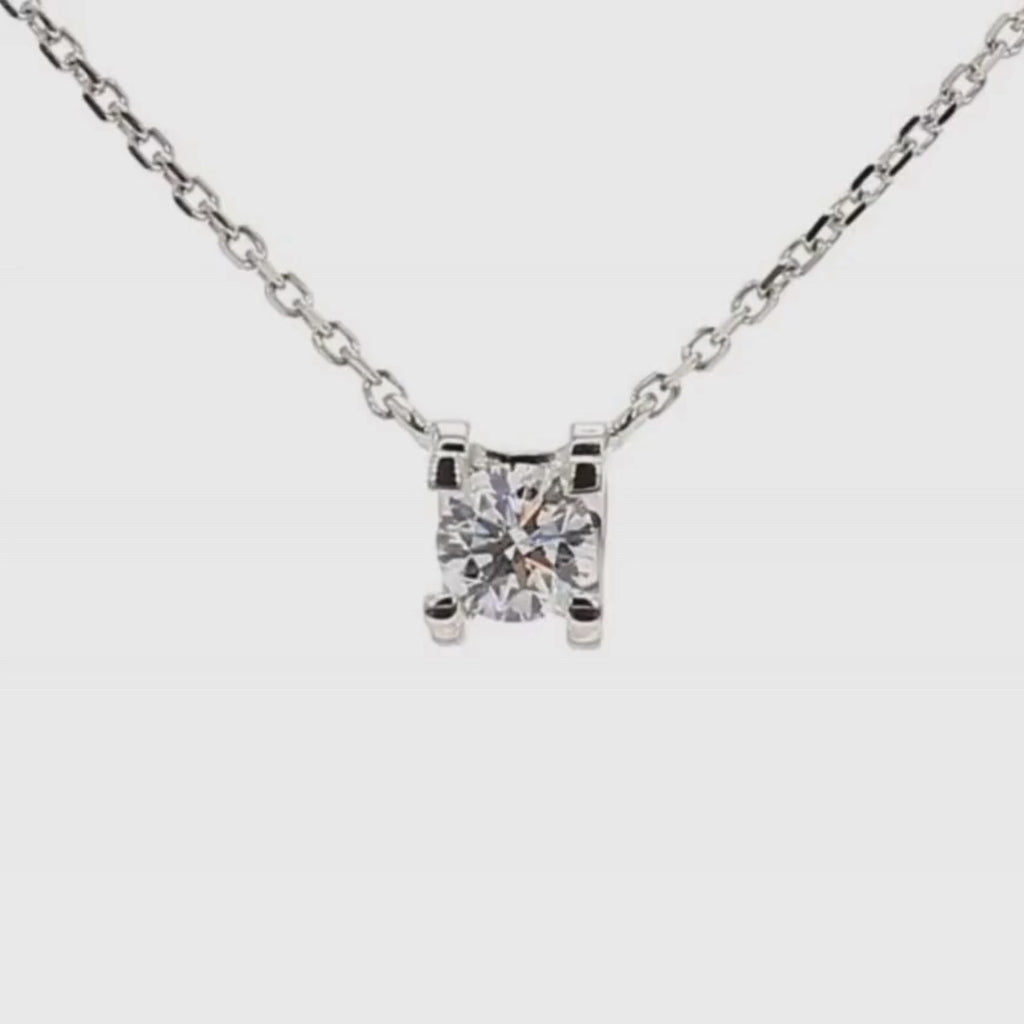 0.3卡培育鑽石四爪頸鍊(86265)