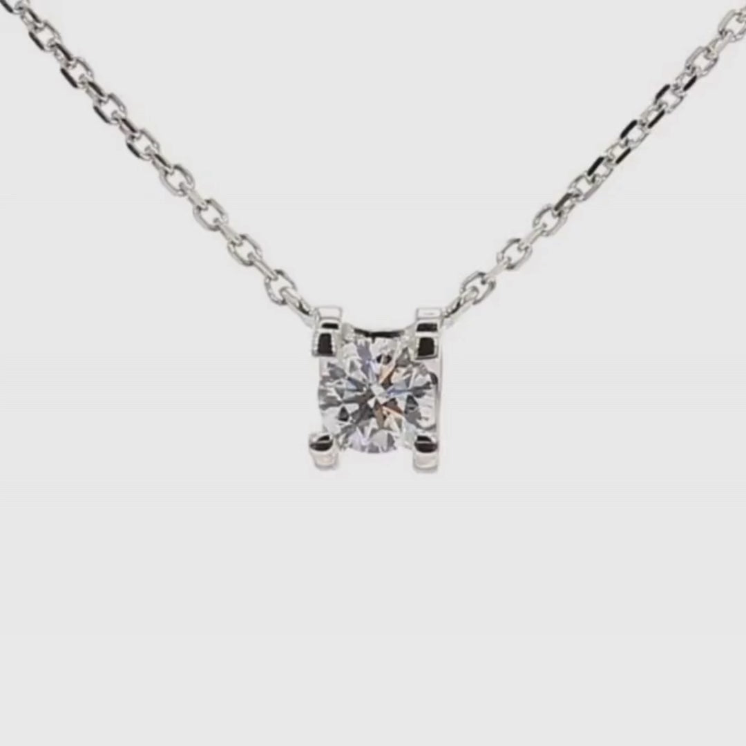 0.3卡培育鑽石四爪頸鍊(86265)